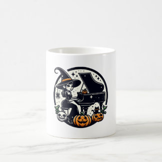 Witch Playing Piano Coffee Mug