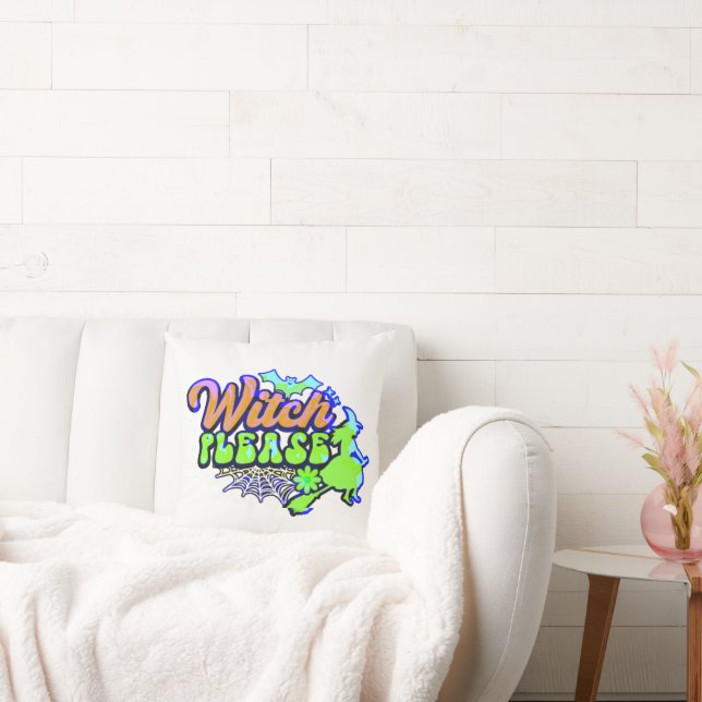 WITCH PLEASE  funny  halloween  Cushion (Couch)