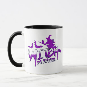 Witch Please! Funny Retro Halloween Witch Mug