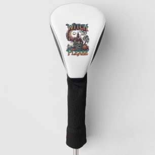 Witch Please Haunted House Crescent Moon Cauldron Golf Head Cover