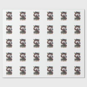 Witch Please Haunted House Crescent Moon Cauldron Wrapping Paper