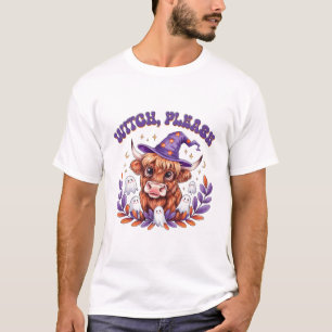 Witch Please Highland Cow Halloween T-Shirt
