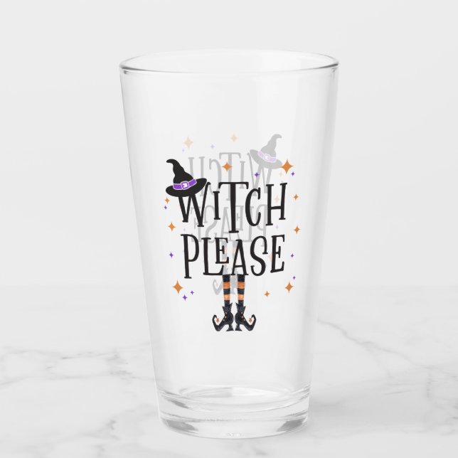 Witch Please! - Witches Hat, Stockings, Shoes    Glass (Front)