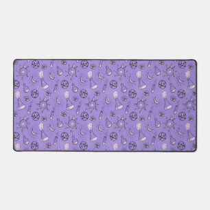 Witch Potions Purple Alchemy Pattern Desk Mat