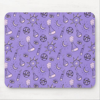 Witch Potions Purple Alchemy Pattern Mouse Mat