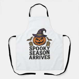 Witch Pumpkin Halloween Vintage Engraving Shirt De Apron