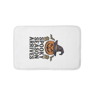 Witch Pumpkin Halloween Vintage Engraving Shirt De Bath Mat
