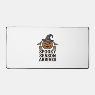 Witch Pumpkin Halloween Vintage Engraving Shirt De Desk Mat