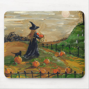 Witch Pumpkin Patch Mountain Mouse Mat