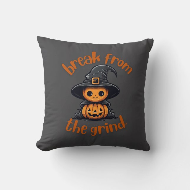 Witch Pumpkin Pillow (Front)