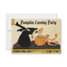 Witch & Pumpkin Vintage Halloween Carving Party