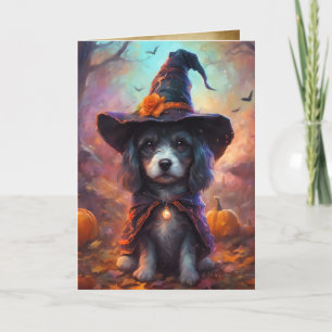 Witch Puppy - Happy Halloween, Cute Dog Card