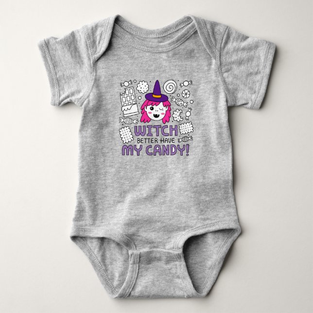 Witch Quote Baby Bodysuit (Front)