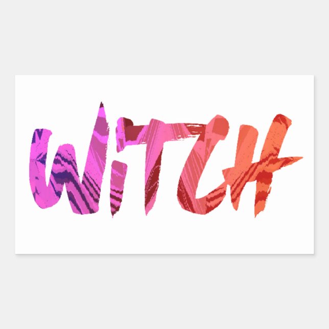 Witch Rectangular Sticker (Front)