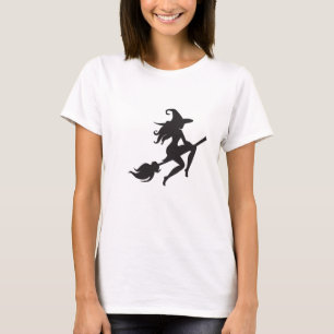 Witch riding broom T-Shirt