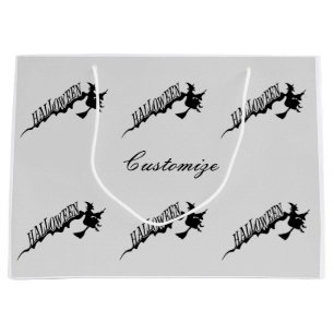 Witch Riding Broom Thunder_Cove Halloween Large Gift Bag