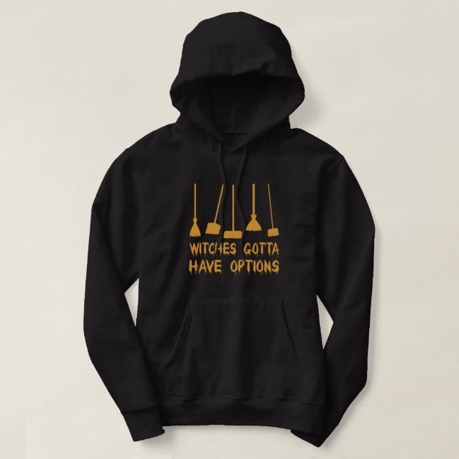 Witch Riding Brooms On A Dark Desert Highways Hall Hoodie (Design Front)