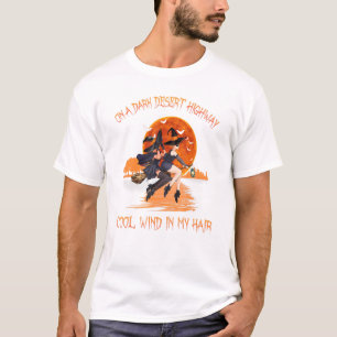 Witch Riding Brooms On A Dark Desert Highways Hall T-Shirt