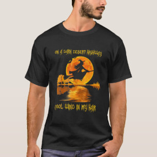 Witch Riding Brooms On A Dark Funny Halloween Men T-Shirt