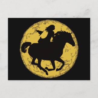 Witch RIding Horse Postcard