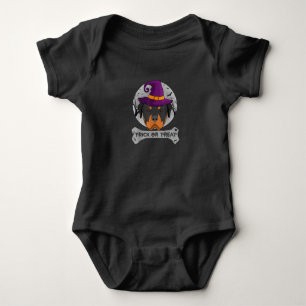Witch Rottweiler Trick Or Treat Funny Dog Baby Bodysuit