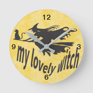 witch round clock