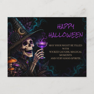 Witch’s Brew & Boo ze Gothic Halloween Cocktail Postcard