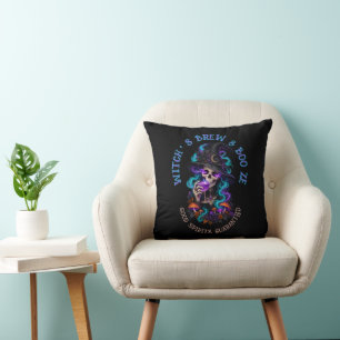 Witch’s Brew & Boo Ze Gothic Halloween Cushion