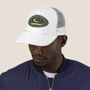 Witch’s Brew – Crescent Moon & Stars Vintage Badge Trucker Hat