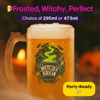 Witch’s Brew Frosted Glass Mug – Halloween Pint