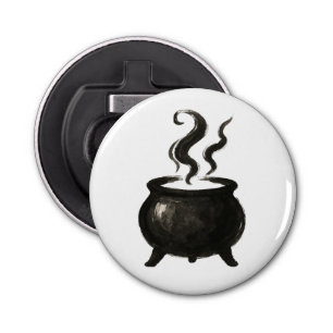 Witch’s Brew – Minimalist Halloween Cauldron on Bottle Opener