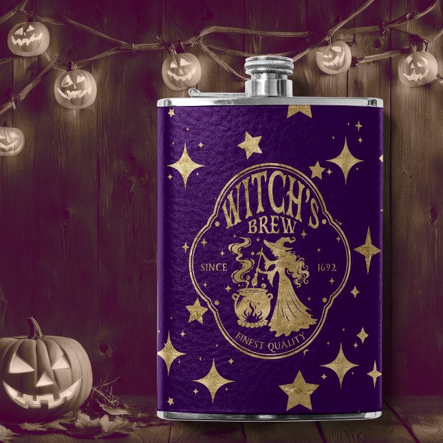 Witch’s Brew Purple and Gold Hip Flask (Creator Uploaded)