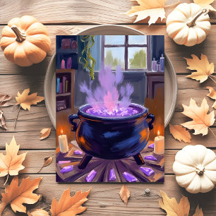 Witch’s Cauldron Halloween Spooky Holiday Postcard
