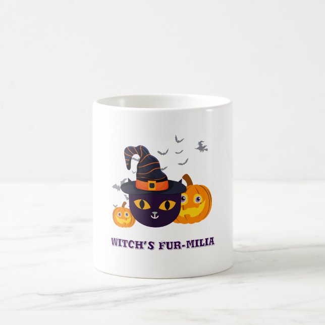 Witch’s Fur-miliar Halloween Coffee Mug (Center)