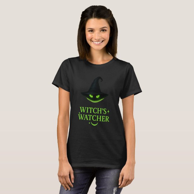 Witch’s Watcher – Mystical Cat Eyes T-Shirt (Front Full)