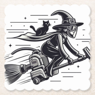 Witch’s Wickedly Fast Halloween Escape! Paper Coaster