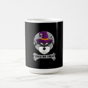 Witch Schnauzer Trick Or Treat Funny Dog Halloween Coffee Mug