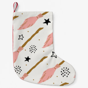 Witch School Magic Doodle Pattern Small Christmas Stocking