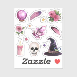Witch scrapbook stickers whimsical magical