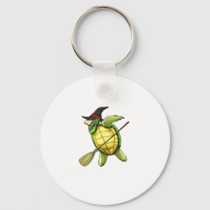 Witch Sea Turtle Dab Funny Halloween Horror Scary  Key Ring