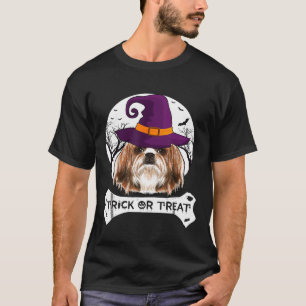 Witch Shih Tzu Trick Or Treat Dog Halloween Costum T-Shirt