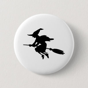 Witch Silhouette 6 Cm Round Badge