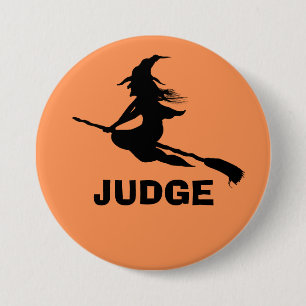 Witch Silhouette Halloween Buttons to Customise