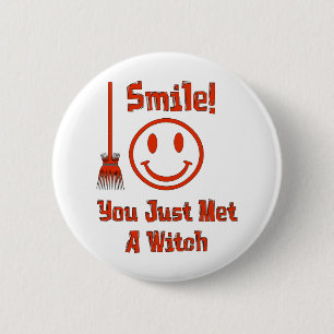 Witch Smile 6 Cm Round Badge