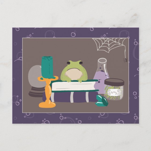 Witch Spell Ingredients Halloween Postcard (Front)