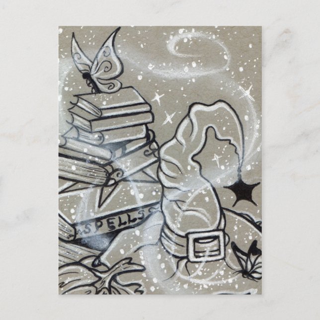 Witch Spells Halloween Postcard (Front)