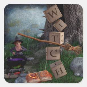 Witch Square Sticker