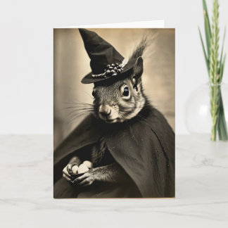 Witch Squirrel Holiday Card