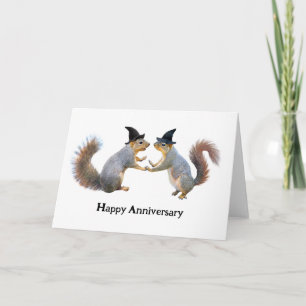 Witch Squirrels Anniversary Card