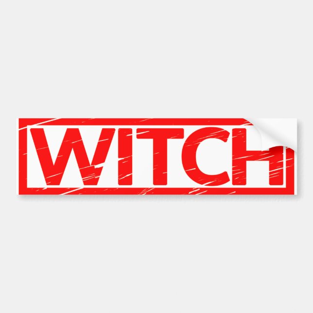 Witch Stamp Bumper Sticker (Front)